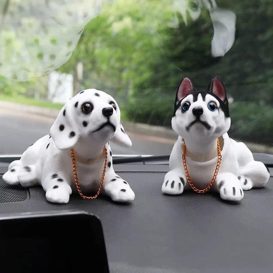 🐶 PROMO FLASH : 50% DE RÉDUCTION ! 🚗 Figurine Chien Hochet Décoration Tableau de Bord de Voiture – Mouvement Automatique – Peluche Floquage Premium – 7 Races Adorables au Choix – Cadeau Parfait pour Amoureux des Chiens 🎁