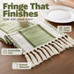 ✨ PROMO FLASH : 50% DE RÉDUCTION ! 🏠 Chemin de Table Élégant à Franges – Coton Polyester – Détail Tissé Texturé & Pompons for Salle à Manger & Console 🪡