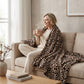 🐆 PROMO FLASH : 50% DE RÉDUCTION ! 🛋️ Plaid Imprimé Léopard Douillet – Polyester – Ultra-Doux & Chaud for Canapé & Lit 🧶