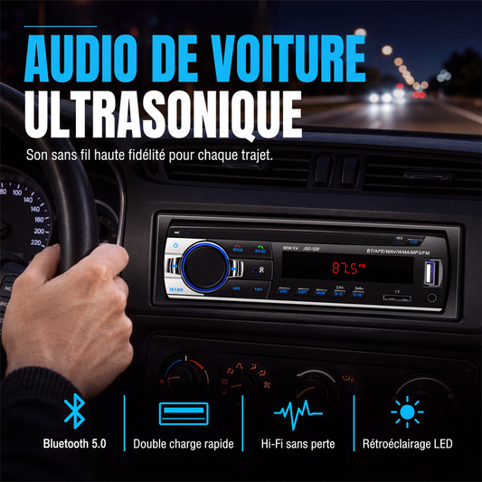 🎵 PROMO FLASH : 50% DE RÉDUCTION ! 🚗 Autoradio Bluetooth 5.0 – Double USB & Audio Sans Perte for Appels Mains Libres & Musique 📻