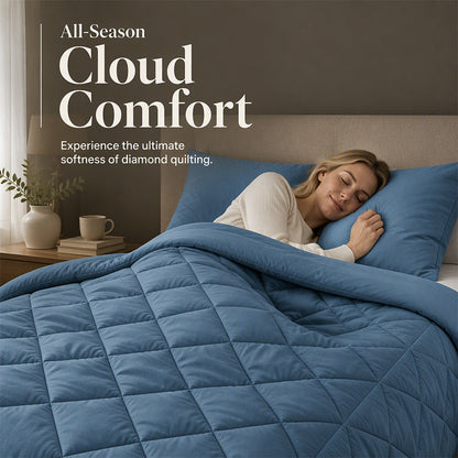 📢 PROMO FLASH : 50% DE RÉDUCTION ! Parure de Couette Matelassée 3 Pièces – Microfibre Brossée & Matelassage en Losanges for Confort Toutes Saisons 🛏️✨