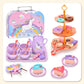 🍵 PROMO FLASH : 50% DE RÉDUCTION ! 🦄 Set de Théière Jouet – PP/PS – 17 Pièces Portable for Enfant dès 3 Ans – Jeu d'Imagination & Goûter 🎀