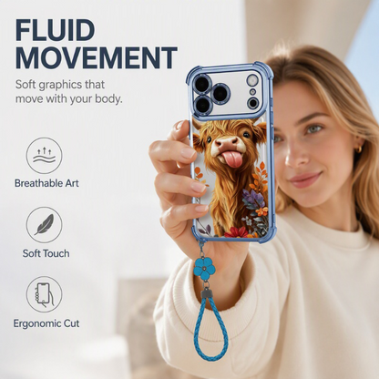 📱 PROMO FLASH : 50% DE RÉDUCTION ! 🎨 Coque de Téléphone Artistique Protective – PC & Impression HD – Motif Highland Cow for Style Urbain Durable ✨