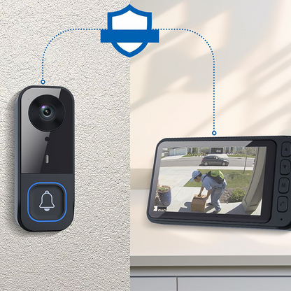 🔔📺 PROMO FLASH : 50% DE RÉDUCTION ! Sonnette Vidéo Sans Fil avec Écran – HD 1080P, Angle 170°, Audio Bidirectionnel & Connexion 150 m for Voir Qui Sonne ✨