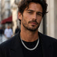 📿 PROMO FLASH : 50% DE RÉDUCTION ! Collier Chaîne en Acier Inoxydable Ton Argent – 8 mm & Finition Polie – Hypoallergénique for Homme Audacieux ✨