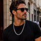 📿 PROMO FLASH : 50% DE RÉDUCTION ! Collier Chaîne en Acier Inoxydable Ton Argent – 8 mm & Finition Polie – Hypoallergénique for Homme Audacieux ✨