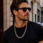 📿 PROMO FLASH : 50% DE RÉDUCTION ! Collier Chaîne en Acier Inoxydable Ton Argent – 8 mm & Finition Polie – Hypoallergénique for Homme Audacieux ✨