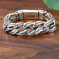 💿 PROMO FLASH : 50% DE RÉDUCTION ! 🕉️ Bracelet Mantra Rétro pour Homme – Six Syllabes Gravées & Finition Argent Vintage – Double Chaîne, 18–22 cm for Style Spirituel ✨