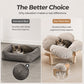 🐾 PROMO FLASH : 50% DE RÉDUCTION ! Lit surélevé en Bois Forme de Pétale – Coussin Velours Côtelé, Design Floral & Socle Aéré for Confort de Votre Animal ✨