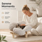 🐾 PROMO FLASH : 50% DE RÉDUCTION ! Lit surélevé en Bois Forme de Pétale – Coussin Velours Côtelé, Design Floral & Socle Aéré for Confort de Votre Animal ✨
