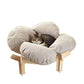 🐾 PROMO FLASH : 50% DE RÉDUCTION ! Lit surélevé en Bois Forme de Pétale – Coussin Velours Côtelé, Design Floral & Socle Aéré for Confort de Votre Animal ✨