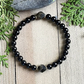 📿 PROMO FLASH : 50% DE RÉDUCTION ! Bracelet en Obsidienne Naturelle – Perles Polyédriques & Séparateurs Dorés, Élastique – 18 cm for Protection Énergétique ✨