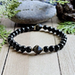 📿 PROMO FLASH : 50% DE RÉDUCTION ! Bracelet en Obsidienne Naturelle – Perles Polyédriques & Séparateurs Dorés, Élastique – 18 cm for Protection Énergétique ✨