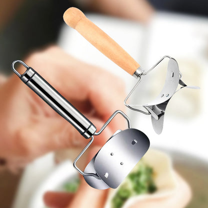 🔥 PROMO FLASH : 50% DE RÉDUCTION ! Découpe-Pâte à Raviolis Inox – Lame Tranchante & Manche Bois for Feuilles de Wonton Parfaites en Secondes 🥟✨