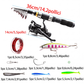 📢 PROMO FLASH : 50% DE RÉDUCTION ! Kit de Pêche de Voyage Complet – Canne Télescopique Fibre de Verre & Moulinet Fluide for Pêche Nomade 🎣✨