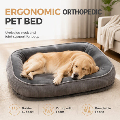 🐾 PROMO FLASH : 50% DE RÉDUCTION ! Lit Confortable pour Animaux – Mousse de Soutien & Double Texture Respirante for un Repos Douillet Toute l'Année ✨