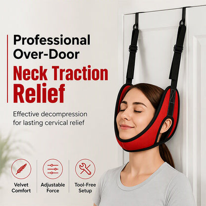 🚪 PROMO FLASH : 50% DE RÉDUCTION ! Appareil de Traction Cervicale sur Porte – Hamac de Décompression & Sangles Réglables for Soulager les Douleurs au Cou à la Maison ✨💆♂️