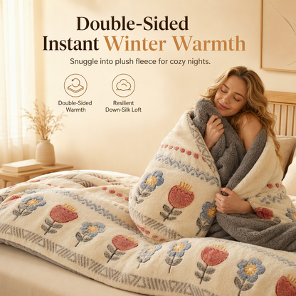🧸❄️ PROMO FLASH : 50% DE RÉDUCTION ! Couette d'Hiver Polaire Double Face – Velours Flocon de Neige & Polaire d'Agneau Dense, Impression Numérique Active for un Cocon Douillet et des Nuits Confortables Tout l'Hiver 🛏️💤✨