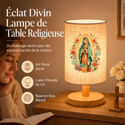 ⚡ PROMO FLASH : 50% DE RÉDUCTION ! Lampe de Table en Bois – Motif Vierge Marie & Lueur Douce for Une Ambiance Paisible et Spirituelle 🕊️✨