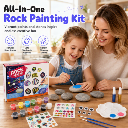 🎨 PROMO FLASH : 50% DE RÉDUCTION ! Kit de Peinture sur Galets et Coquillages – Peintures Fluorescentes & Matériaux Naturels for Éveiller la Créativité des Enfants ✨
