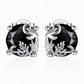 ⏳ PROMO FLASH : 50% DE RÉDUCTION ! Boucles d'Oreilles Clou Gothiques – Argent S925 Hypoallergénique, Motif Vigne Gravée & Zircon Cubique Noir for un Style Sombre Mystérieux et Élégant ✨🖤