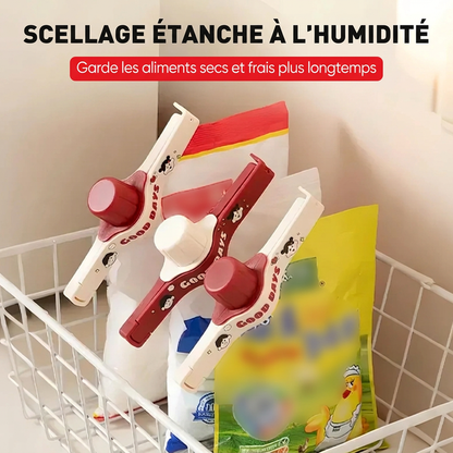 🧂 PROMO FLASH : 50% DE RÉDUCTION ! Pince de Scellage pour Aliments – Étanche à l'Humidité & Bec Verseur for Garder Vos Ingrédients Frais Plus Longtemps