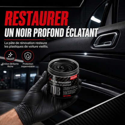 🚗 PROMO FLASH : 50% DE RÉDUCTION ! Crème Rénovatrice Plastiques & Cuirs Auto – Noir Profond & Protection UV Hydrophobe for un Habitacle Comme Neuf en 3 Étapes ✨🖤