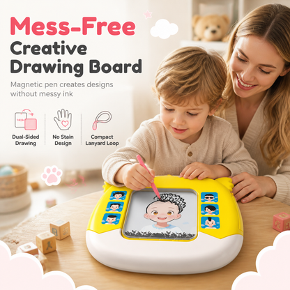 🧲 PROMO FLASH : 50% DE RÉDUCTION ! Tableau de Dessin Magnétique à Billes – Création de Coiffures Rigolotes & Stylet Intégré for un Jeu Ludo-Éducatif Sans Taches ✨🎨