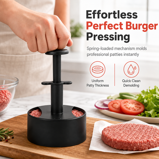 🍔 PROMO FLASH : 50% DE RÉDUCTION ! Presse à Burger Ronde avec Démoulage à Ressort – Plastique Alimentaire Sans BPA & Format Standard for des Steaks Hachés Parfaits en 3 Étapes ✨🥩