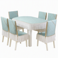 🍽️ PROMO FLASH : 50% DE RÉDUCTION ! Ensemble Nappe et Housses de Chaise Rembourrées – Matelassé Épais, Broderie Cygne Raffinée & Tissu Résistant for une Salle à Manger Élégante et Confortable ✨🦢
