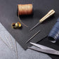 💯 PROMO FLASH : 50% DE RÉDUCTION ! Kit d'Alêne pour Couture du Cuir 3/4 Pièces – Manche en Cuivre Poli & Aiguilles Interchangeables avec Fil Ciré for des Finitions Professionnelles Durables ✨🧵