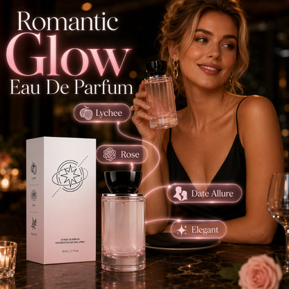 🌙 PROMO FLASH : 50% DE RÉDUCTION ! Eau de Parfum Romantic Glow – Litchi, Rose & Fleur de Cacao for une Élégance Envoûtante lors de Vos Soirées en Amoureux ✨🌹