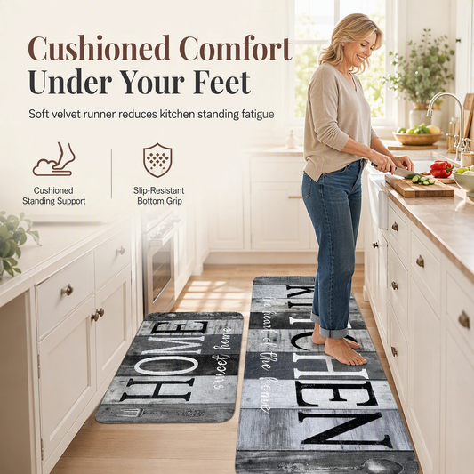 ✨ PROMO FLASH : 50% DE RÉDUCTION ! Tapis de Cuisine Velours Cristal – Surface Douce & Confortable, Dessous Antidérapant & Absorption Élevée for un Confort Chaud et Sécurisé dans Toute la Maison 🏠✨