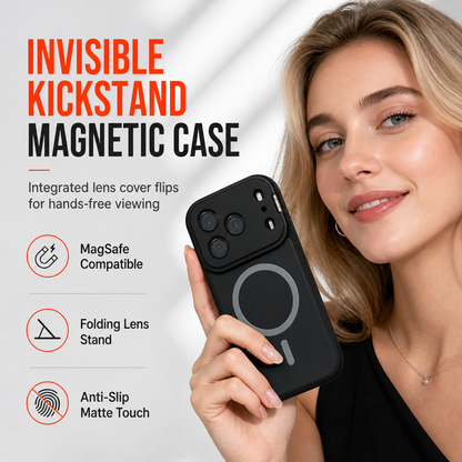 📱 PROMO FLASH : 50% DE RÉDUCTION ! Coque iPhone Magnétique Mat Givré – Surface Anti-Empreintes, Support Objectif Escamotable & Anneau MagSafe for une Protection Complète et un Look Impeccable ✨🧲