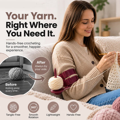 💪 PROMO FLASH : 50% DE RÉDUCTION ! Dérouleur de Pelote de Laine Portable – Double Sangle Réglable Respirante, Rotation Libre & Ultra-Léger 51 g for un Tricot Fluide Où Que Vous Alliez ✨🧶