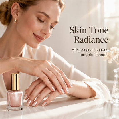 ✨ PROMO FLASH : 50% DE RÉDUCTION ! Vernis à Ongles Moonlight Pearl – Couleur Thé au Lait Scintillante, Séchage à l'Air Rapide & Finition Auto-Lissante for une Élégance Durable Digne d'un Salon 💅🌙