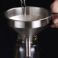 🥣⚙️ Entonnoir filtrant en acier inoxydable – Filtre amovible, ouverture large et écoulement rapide