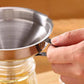🥣⚙️ Entonnoir filtrant en acier inoxydable – Filtre amovible, ouverture large et écoulement rapide
