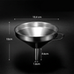 🥣⚙️ Entonnoir filtrant en acier inoxydable – Filtre amovible, ouverture large et écoulement rapide