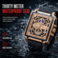 ⌚ PROMO FLASH : 50% DE RÉDUCTION ! Montre Squelette Carrée pour Homme – Chronographe Quartz de Précision, Bracelet Silicone Respirant & Étanchéité 3 ATM for un Style Industriel et Futuriste au Quotidien ✨🕐