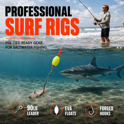 🎣 PROMO FLASH : 50% DE RÉDUCTION ! Kit de Pêche Surf 6 Packs – Montages Pré-Noués, Flotteurs Haute Flottabilité & Hameçons Forgés for Carrelet, Bar et Poissons d'Eau Salée ✨🐟