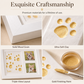 🐾 PROMO FLASH : 50% DE RÉDUCTION ! Kit Cadre Photo Souvenir Empreintes – Triple Volet, Matériaux Non Toxiques & Prise d'Empreinte Haute Précision for Immortaliser les Mains, Pieds de Bébé ou Pattes d'Animaux ✨🤍