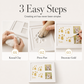 🐾 PROMO FLASH : 50% DE RÉDUCTION ! Kit Cadre Photo Souvenir Empreintes – Triple Volet, Matériaux Non Toxiques & Prise d'Empreinte Haute Précision for Immortaliser les Mains, Pieds de Bébé ou Pattes d'Animaux ✨🤍