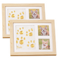 🐾 PROMO FLASH : 50% DE RÉDUCTION ! Kit Cadre Photo Souvenir Empreintes – Triple Volet, Matériaux Non Toxiques & Prise d'Empreinte Haute Précision for Immortaliser les Mains, Pieds de Bébé ou Pattes d'Animaux ✨🤍