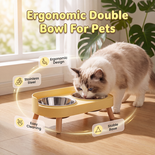 🦴 PROMO FLASH : 50% DE RÉDUCTION ! Double Gamelle Surélevée Ergonomique pour Chien et Chat, Bols Amovibles en Inox & Rebords Anti-Éclaboussures for une Posture Saine et un Repas Propre au Quotidien ✨