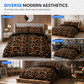 🛏️ Parure de Lit avec Housse de Couette & Taies d'Oreiller – Motif Géométrique Moderne en Microfibre Douce ✨