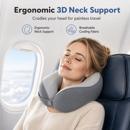 ✈️ PROMO FLASH : 50% DE RÉDUCTION ! Coussin de Voyage Tour de Cou en Mousse à Mémoire – Soutien Cervical Ergonomique 3D, Housse en Soie Glacée Respirante & Fermoir Ajustable for un Confort Optimal en Tous Déplacements 💤✨