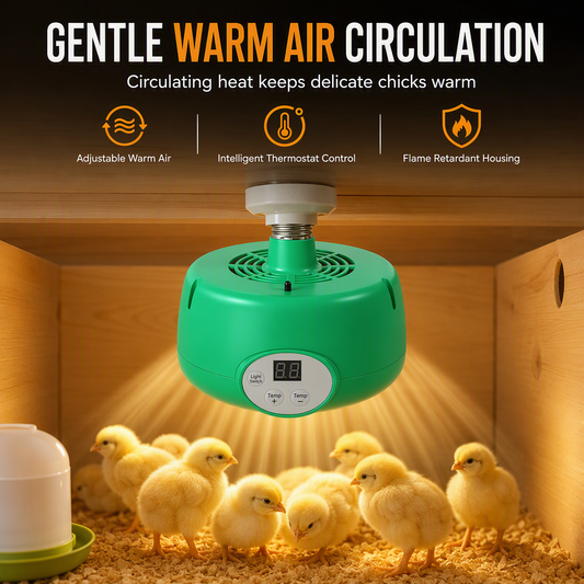 🌡️ PROMO FLASH : 50% DE RÉDUCTION ! Lampe Chauffante pour Couveuse et Élevage à Thermostat Intelligent E27, Soufflerie d'Air Chaud Sécurisée for un Microclimat Stable et Protégé ✨