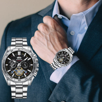 ⌚ PROMO FLASH : 50% DE RÉDUCTION ! Montre Homme en Acier Inoxydable – Mouvement Quartz de Haute Précision, Étanchéité 30M & Aiguilles Luminescentes for un Style Élégant du Bureau aux Sorties Décontractées ✨