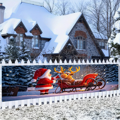 🎄 PROMO FLASH : 50% DE RÉDUCTION ! Bannière Suspendue Extérieure « Merry Christmas » – Impression Résistante à la Décoloration, Tissu Polyester & Installation Facile for une Atmosphère de Fête Magique dans Tout Votre Extérieur ✨🎅